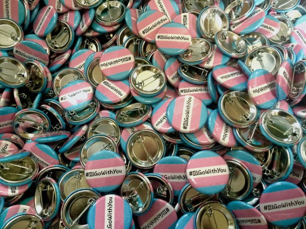 Mic: “‘I’ll Go With You’ Buttons at Oregon College Help Identify Trans Bathroom Allies”
